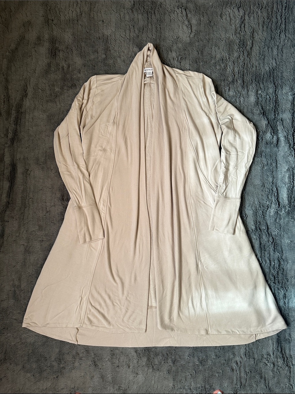 NWOT Athleta Light Beige Women's Long Open wrap